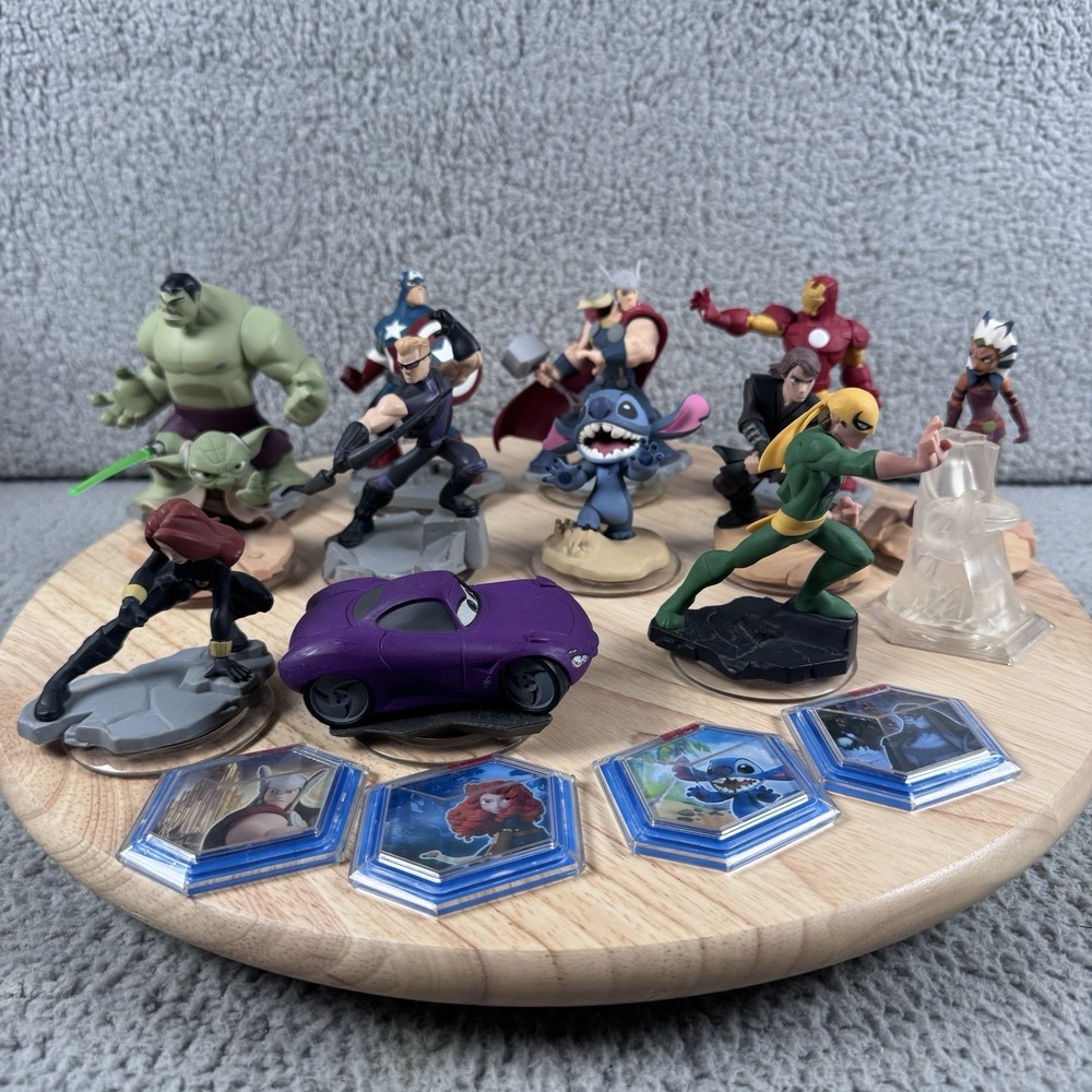 Disney Infinity 2.0 3.0 Lot of 14 Character Figure Star Wars Marvel Power Discs